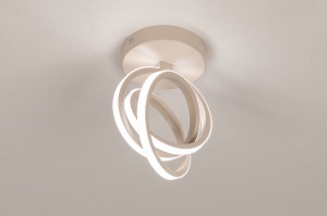 plafondlamp 75467 modern aluminium metaal beige rond