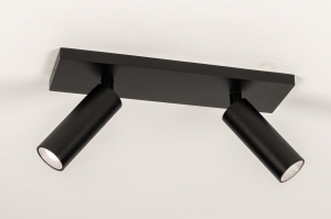 spot 75477 modern aluminium zwart mat rond rechthoekig