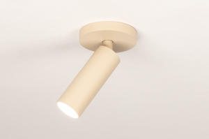 spot 75486 modern aluminium beige rond