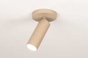 spot 75487 modern aluminium taupe rond