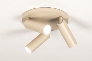 spot 75490 modern aluminium beige rond