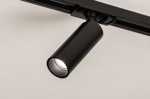 railspot 75493 modern aluminium metaal zwart mat rond