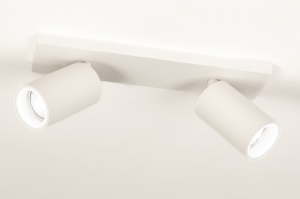 spot 75504 modern aluminium metaal wit mat rond rechthoekig