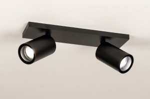 spot 75505 modern aluminium metaal zwart mat rond rechthoekig