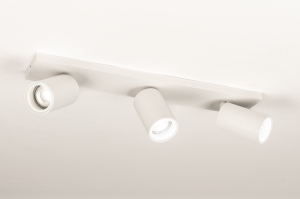 spot 75507 modern aluminium metaal wit mat rond rechthoekig