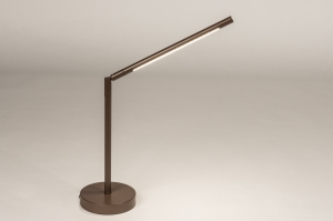 tafellamp 75513 modern metaal bruin rond langwerpig