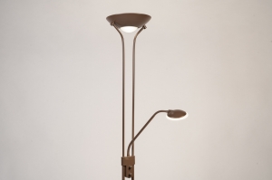 vloerlamp 75514 landelijk klassiek eigentijds klassiek metaal bruin rond