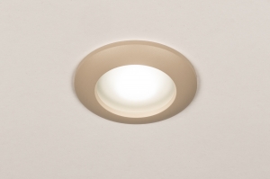 inbouwspot 75517 modern aluminium metaal beige zand rond