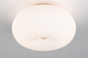 plafondlamp 75543 modern glas metaal beige rond