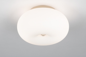 plafondlamp 75544 modern glas metaal beige rond