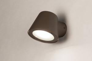 wandlamp 75551 landelijk modern aluminium metaal bruin rond