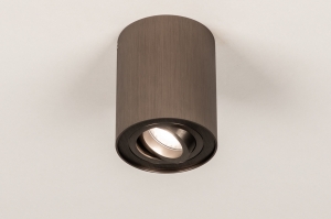 spot 75559 modern aluminium metaal bruin rond
