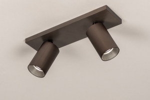 spot 75563 design modern aluminium metaal bruin rond langwerpig rechthoekig