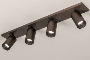 spot 75566 design modern aluminium metaal bruin rond rechthoekig