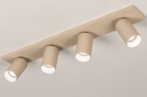 spot 75569 design modern aluminium metaal beige rond rechthoekig