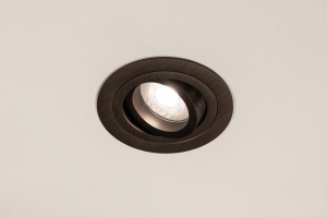 inbouwspot 75570 modern retro aluminium bruin rond