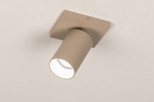 spot 75571 modern aluminium metaal taupe rond rechthoekig