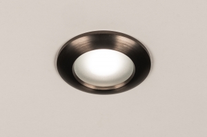 inbouwspot 75577 modern aluminium metaal bruin rond