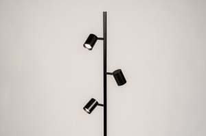 vloerlamp 75580 modern aluminium metaal zwart mat rond