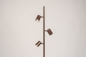 vloerlamp 75581 modern retro aluminium metaal bruin rond