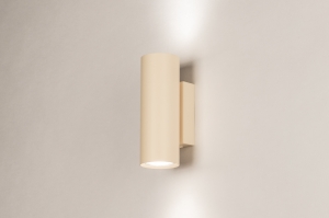 wandlamp 75595 landelijk modern retro metaal geel rond langwerpig