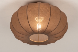hanglamp 75602 landelijk modern stof bruin rond
