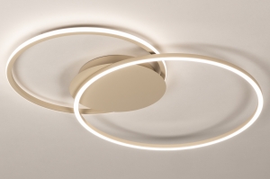 plafondlamp 75621 modern eigentijds klassiek metaal beige rond