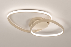 plafondlamp 75624 modern aluminium metaal beige