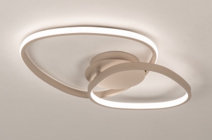 plafondlamp 75625 modern aluminium metaal taupe