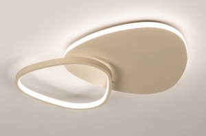 plafondlamp 75627 modern aluminium metaal beige