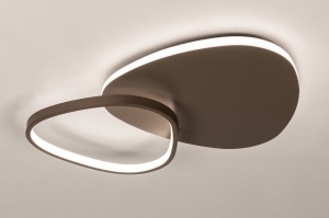 plafondlamp 75629 modern aluminium metaal bruin