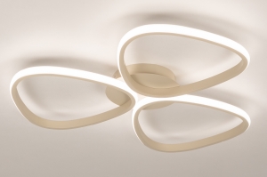 plafondlamp 75630 modern aluminium metaal beige