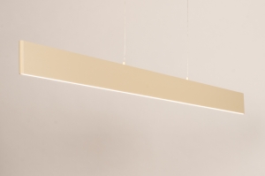 Haengeleuchte 75633 modern Aluminium Metall Beige laenglich