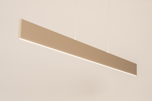 hanglamp 75634 modern aluminium metaal taupe langwerpig