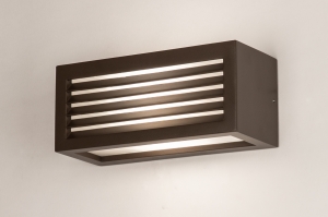 wandlamp 75638 modern aluminium bruin rechthoekig