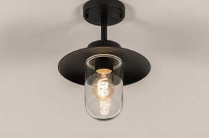 plafondlamp 75639 landelijk modern eigentijds klassiek aluminium zwart mat rond