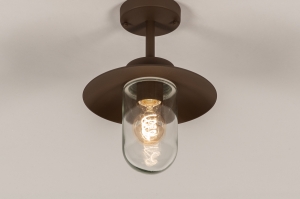 plafondlamp 75640 landelijk modern eigentijds klassiek aluminium bruin rond