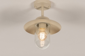 plafondlamp 75641 landelijk modern eigentijds klassiek aluminium beige rond
