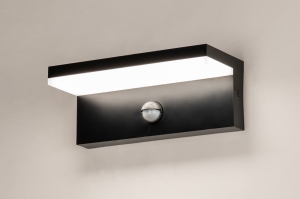 wandlamp 75642 modern kunststof zwart rechthoekig