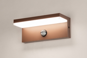 wandlamp 75643 modern kunststof bruin rechthoekig