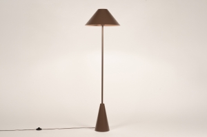 vloerlamp 75657 modern metaal bruin rond