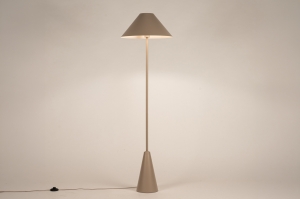 vloerlamp 75658 modern metaal taupe rond