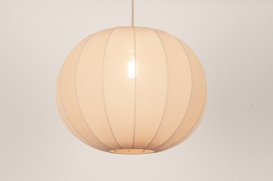 hanglamp 75669 modern stof beige zand rond