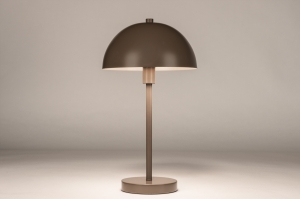 tafellamp 75678 landelijk modern retro metaal bruin rond