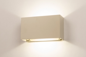 wandlamp 75689 design modern aluminium metaal beige langwerpig rechthoekig