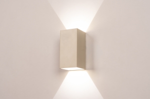 wandlamp 75690 design landelijk modern aluminium metaal beige zand rechthoekig