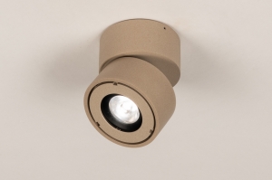 spot 75714 design modern aluminium metaal taupe rond