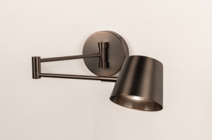 wandlamp 75753 landelijk modern metaal brons bruin langwerpig