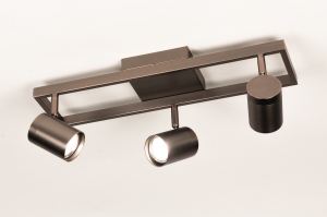 spot 75756 industrieel modern aluminium metaal bruin rond langwerpig rechthoekig