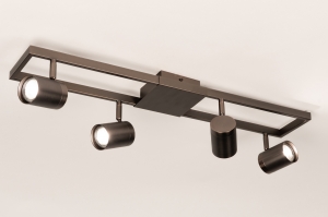 spot 75757 modern aluminium metaal bruin langwerpig rechthoekig
